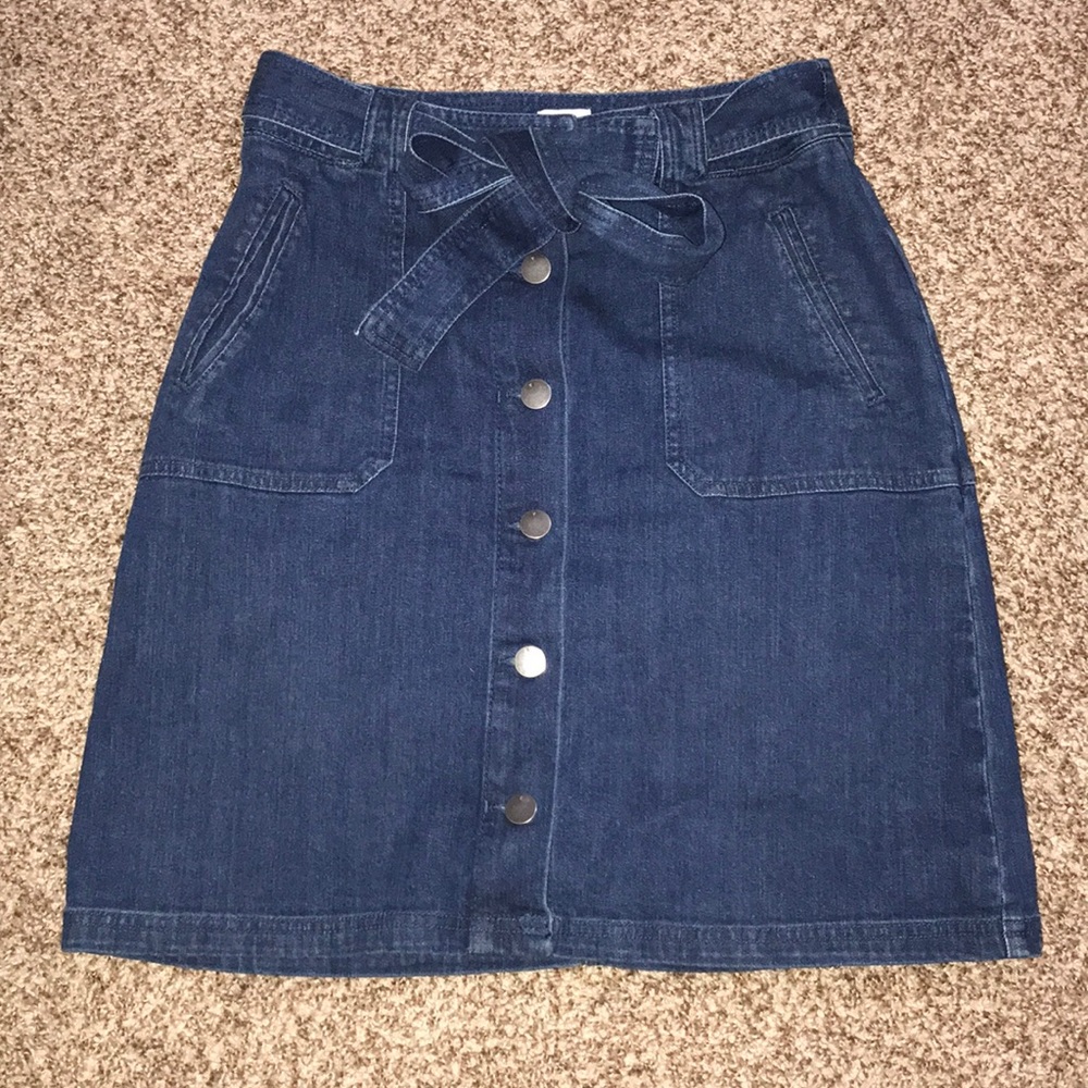 High waisted Jean Skirt